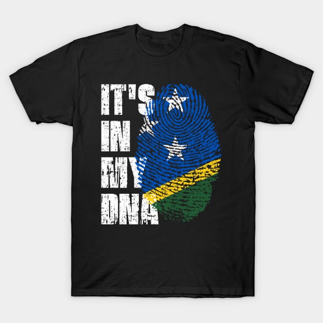 IT'S IN MY DNA Solomon Islands Flag Boy Girl Gift T-Shirt by simonStufios